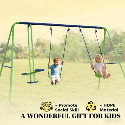 Outdoor Heavy Duty Swing Set,Metal Swing Set