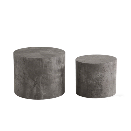Set of 2 Faux Concrete Nesting Coffee Tables