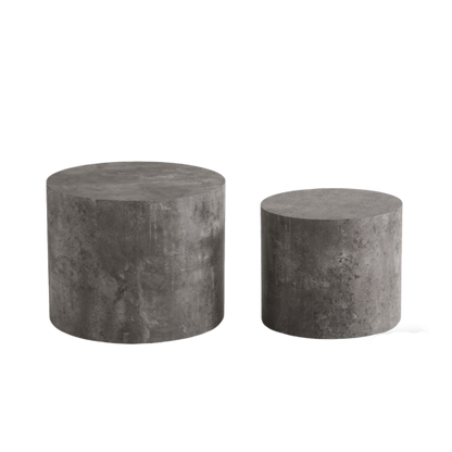 Set of 2 Faux Concrete Nesting Coffee Tables