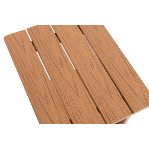 Wood-grain imitation wood side table, simple yet with a touch of texture. A small tabletop for outdoor picnics.