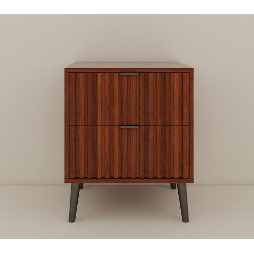 Wooden Nightstand with 2 Drawers