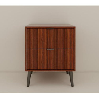 Wooden Nightstand with 2 Drawers