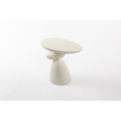 Lucky Stone Fiberglass Side Table, Wabi-Sabi Decorative Corner Coffee Table