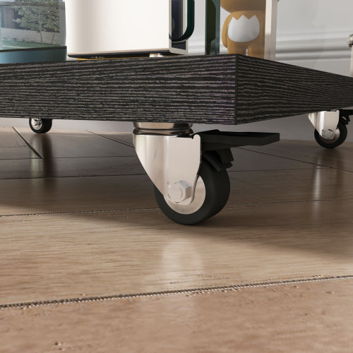 Modern Glass Display Cabinet with LED lights, Quick-assembly Antique Cabinet, Tempered Glass Bookshelf, Suitable for Living Room and Bedrooms, 1-door 3-shelf, Black