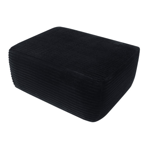 Plush Ottoman Black Modular Sofa Accent Ottoman for Living Room