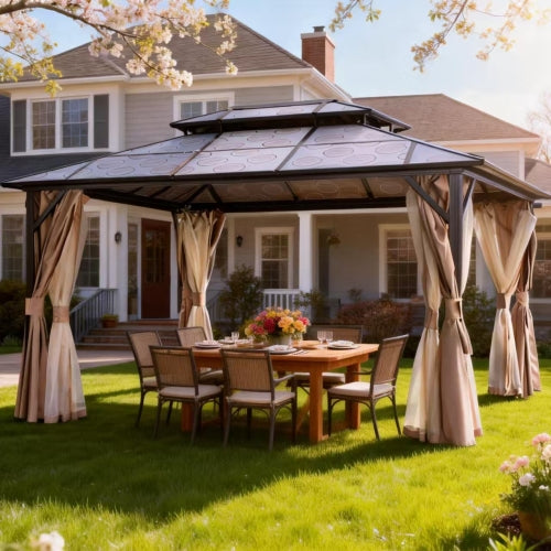 ALL-aluminum double-top sun canopy