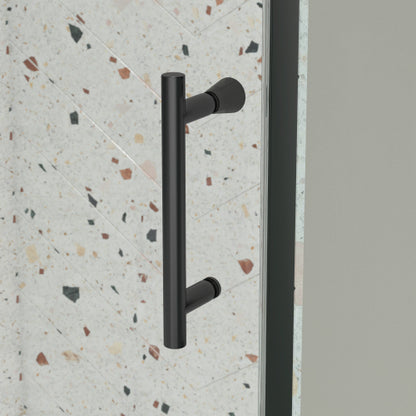 38-42" W x 71" H Piovt Swing Glass Shower Door,Pivot Frame Sliding Shower Door with 1/4"(6mm) Clear SGCC Tempered Glass,Matte Black Finish Shower Doors,Reversible Installation