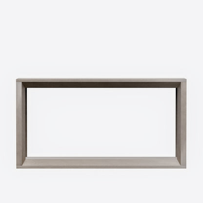 60 inch Rectangular Solid Wood Veneer Console Table, Wide Sofa Table,  Behind Couch Table with Ample Storage for Entryway & Living Room, Distressed Grey