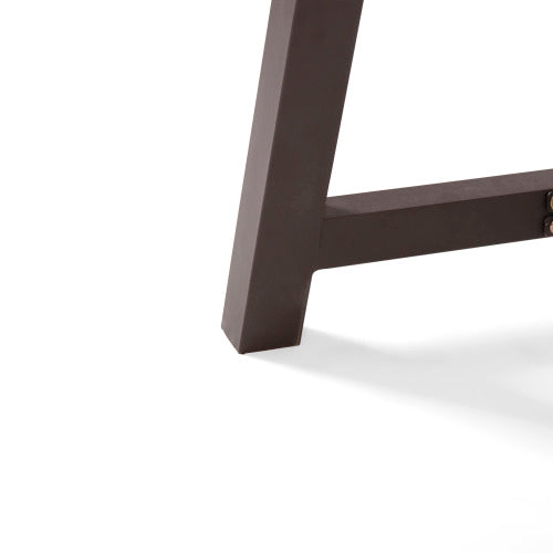 Outdoor Acacia Wood Metal Base Dining Table, Teak