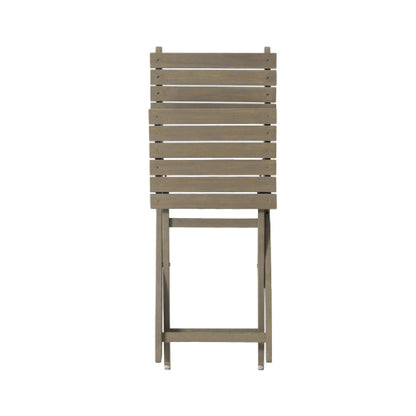 Outdoor Acacia Wood Folding Dining Chair (Set of 2),Grey