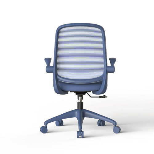 Ergonomic Color Office Chair 300lb (About 149.7kg), Home Office, Mesh Back, Integrated Molded Foam, Comfortable Sitting, Flipping Armrest, Fireproof, Rotating, Lifting Multifunctional Chair (Blue)