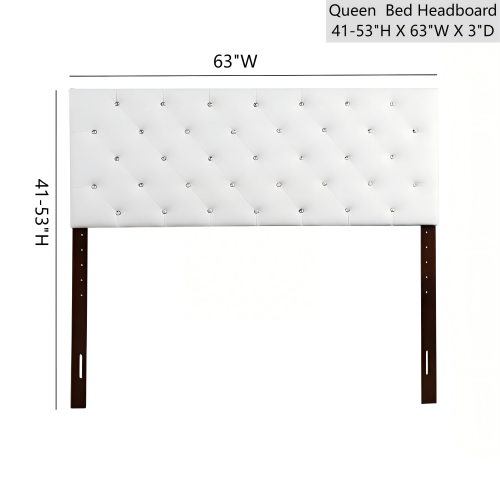 Queen Bed Headboard, WHITE