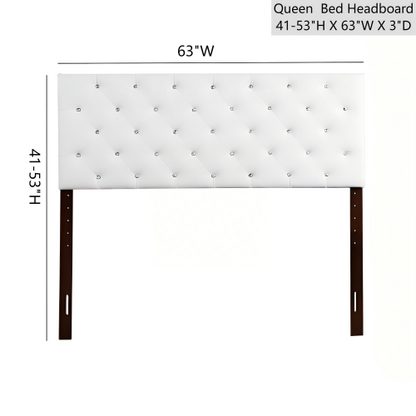 Queen Bed Headboard, WHITE