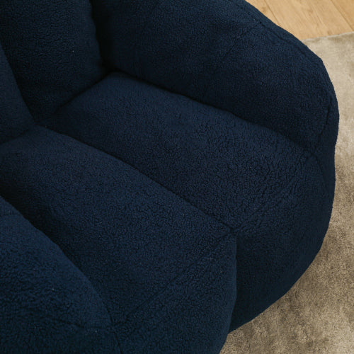 Tufted Faux Fur Memory Foam Bean Bag Chair with Armrests for Adults Kids Dorm Apartment Living Room