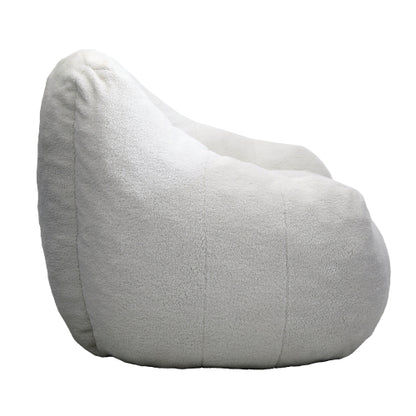 Tufted Faux Fur Memory Foam Bean Bag Chair with Armrests for Adults Kids Dorm Apartment Living Room