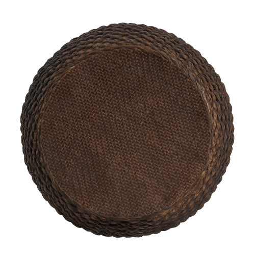Faux Rattan Side Table for Both Indoor and Outdoor Use, Handmade MgO, Brown