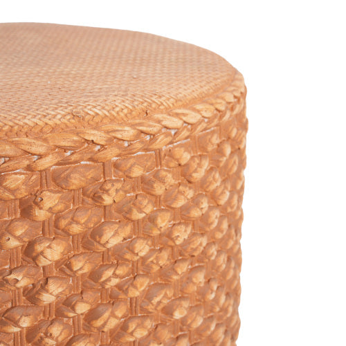 Evie Outdoor Patio Round MGO Side Table, Brown