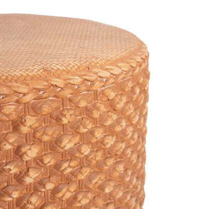 Evie Outdoor Patio Round MGO Side Table, Brown