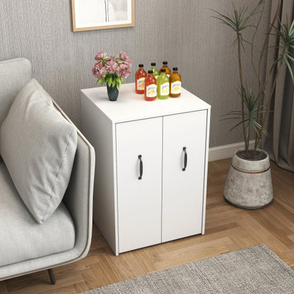 3-Tier Adjustable Side Panel Mobile Dustproof Storage Bookcase Cabinet