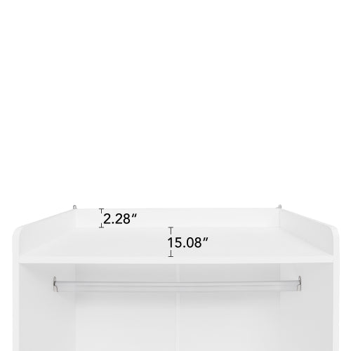 Wardrobe with 3 Drawers High Wardrobe Armoire With Rattan For Living Room, Bedroom Organizer