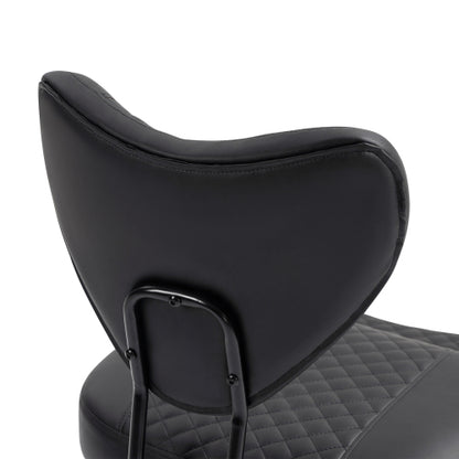 Upgraded Ergonomic Cross Legged Swivel Chair, Adjustable Height and PU Leather, Meditation& ADHA Chair with Back Support, Home and Office,Yoga Chair, Black