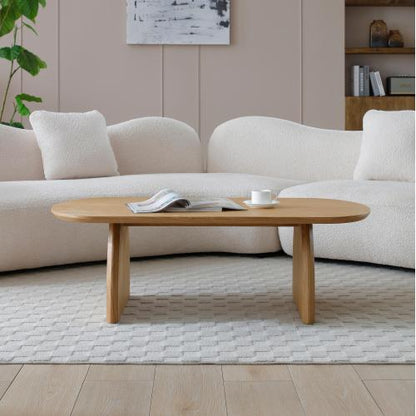 47.24inch  Oval Wood Veneer Coffee Table