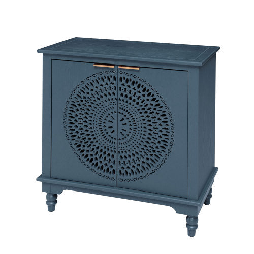 American style Hollow-Carved 2 Door Accent Cabinet Sideboard Buffet Storage Cabinet for Entryway Living Room Bedroom