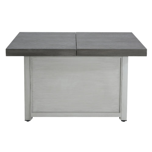 Extendable Rectangle Aluminum Alloy Fire Pit Table, 50,000BTU