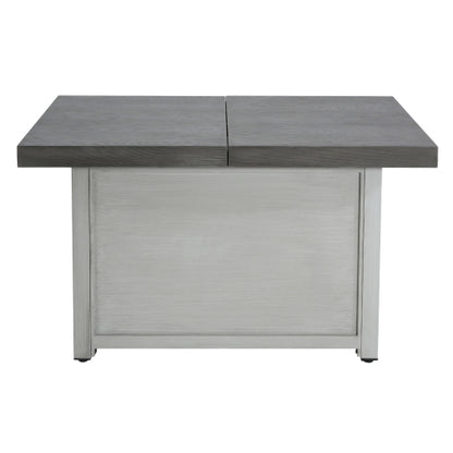 Extendable Rectangle Aluminum Alloy Fire Pit Table, 50,000BTU