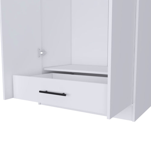 Double Door Armoire, One Cabinet, Hidden Drawer