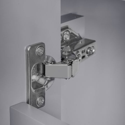 24-inch bathroom vanity with integrated undermount basin and a storage cabinet featuring 2 doors and 1 drawer. Includes double-layer door shelf, soft-close design, and versatile storage solutions