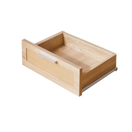 2-Pack Natural Wood 2-Drawer Nightstand