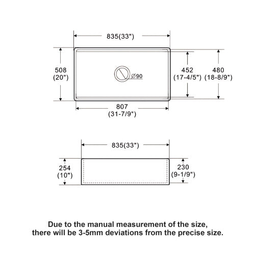 White Kitchen Sink Workstation - 33 x 20 x 10 inch White Porcelain Ceramic Sngle Bowl Kitchen Sink