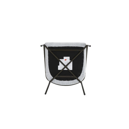 Modern Dining Chairs Set of 2, Light Grey Polyester Upholstered Chairs with Bronze Iron Frame