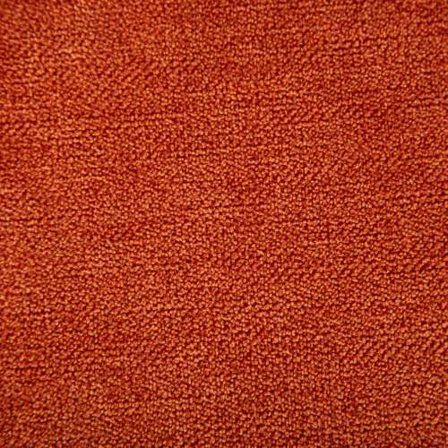 Set of 2 Orange Linen Mid-Century Farmhouse Dining Chairs, Copper Nail Curved Back Walnut Solid Wood Legs 300lbs Capacity