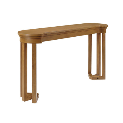 4 Piece Bar Table Set with3 PU Upholstered Bar Stools, Breakfast Table with 3 Padded Stools Solid Wood Counter Height Dining Table Set for Living Room, Dining Room. Natural