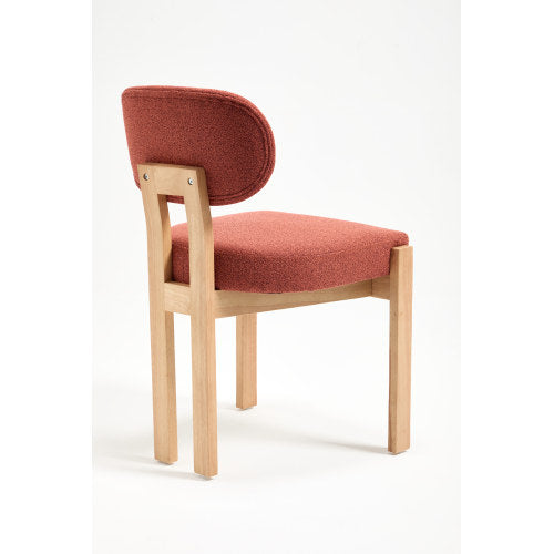Wooden Dining Chairs Set of 2, Modern Fabric Upholstered Dining Room Chair Kitchen Chairs, Farmhouse Dinner Chair for Kitchen Dining Room