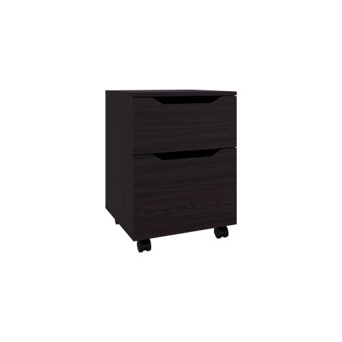 Black 1-Drawer Modern Nightstand
