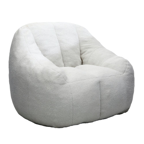 Tufted Faux Fur Memory Foam Bean Bag Chair with Armrests for Adults Kids Dorm Apartment Living Room