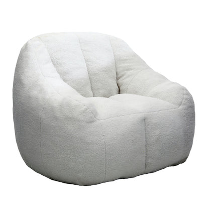 Tufted Faux Fur Memory Foam Bean Bag Chair with Armrests for Adults Kids Dorm Apartment Living Room