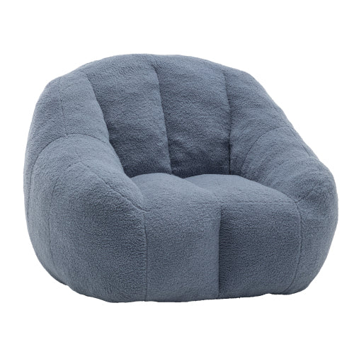 Tufted Faux-Fur Memory-Foam Bean Bag Chair for Dorm, Apartment & Living Room