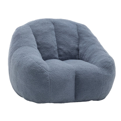 Tufted Faux-Fur Memory-Foam Bean Bag Chair for Dorm, Apartment & Living Room