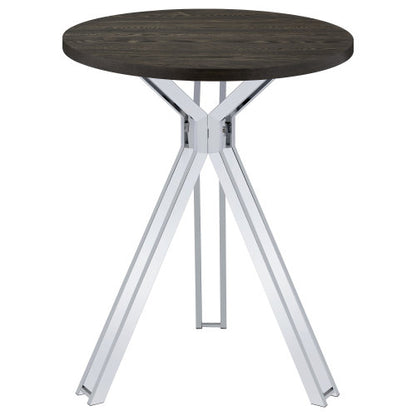 Dark Oak Round 35-inch Pub Height Bistro Bar Table