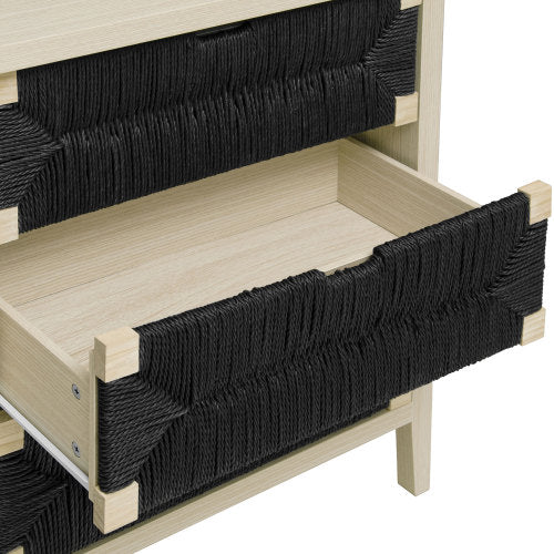 3 Drawer Buffet Sideboard with Woven Rope Design