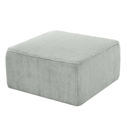 Upholstered Square Ottoman, Light Blue