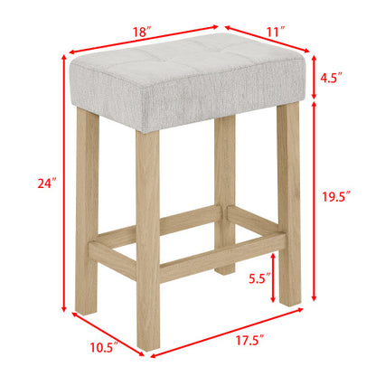 59 Inch Bar Table, Dining Table, Sofa Table with Power Outlet, 3 Upholstered Stools, 4 Piece Bar Table and Chair Set for Living Room, Dining Room, Kitchen