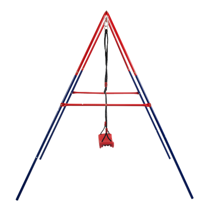 XNS067B green and blue interesting 2 in 1 baby swing mental plastic safe swing set 110lbs for outdoor playground for age 3+