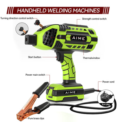 AIME Handheld Welder Machine, 110V Portable Welding Machine with IGBT Inverter 6 Variable Current Adjustment, 20-120Amp Welding Output Portable Welder Handheld for 1/16"-1/8" Welding Rods