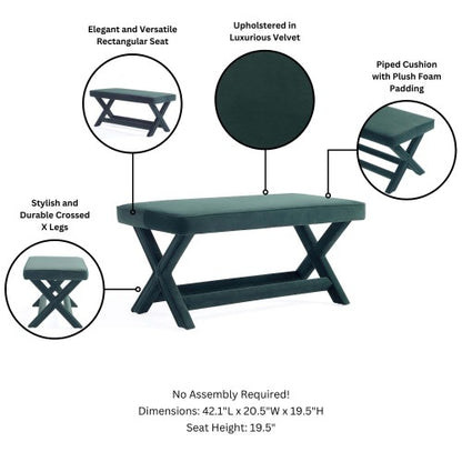 Accent Bench in Forest Green