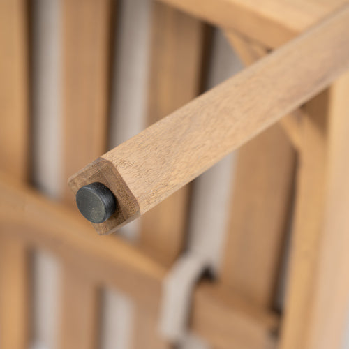 Mallorca Acacia Wood Club Chair With Seat Cushion, Set of 1